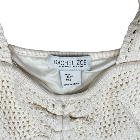Rachel Zoe Chic Cream Crochet Tank Top | Size Small - Picture 4 of 6